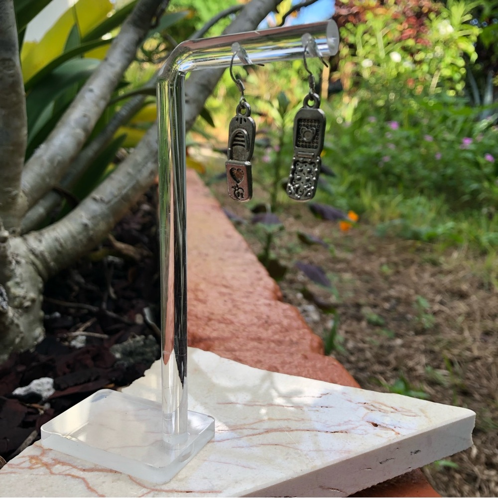 Handmade Earrings and Charm set Y2K flip phone earrings